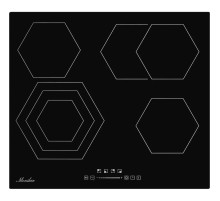 Встраиваемые электрические панели Monsher/ Независимая стеклокерамическая варочная поверхность,Ширина 60 см, 4 зоны ускоренного нагрева,Электронное сенсорное управление,5 цифровых дисплеев, 9 уровней мощности, 1 двойная зона нагрева, 1 овальная зона нагре