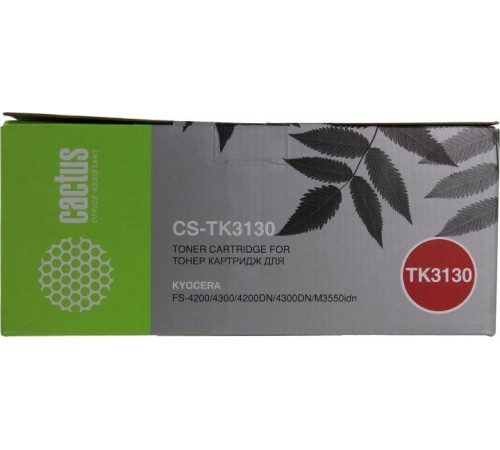 -/ Картридж лазерный Cactus CS-TK3130 TK-3130 черный (25000стр.) для Kyocera Mita FS 4200/4300/4200DN/4