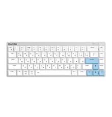 Клавиатура беспроводная Dareu EK868 White-Blue (белый/голубой), подключение: проводное+Bluetooth, свитчи: ультратонкие Kailh-Dareu Brown (tactile)