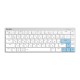 Клавиатура беспроводная Dareu EK868 White-Blue (белый/голубой), подключение: проводное+Bluetooth, свитчи: ультратонкие Kailh-Dareu Brown (tactile)