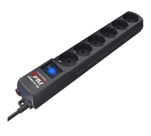 Сетевой фильтр Pilot S 6 розеток (5 евро + 1 без заземления) 3 м, графит/ Pilot S surge protector 6 outlets (EUR 5 + 1 without grounding) 3 m, graphite Сетевой фильтр Pilot S 6 розеток (5 евро + 1 без заземления) 3 м, графит/ Pilot S surge protector 6 outlets (EUR 5 + 1 without grounding) 3 m, graphite