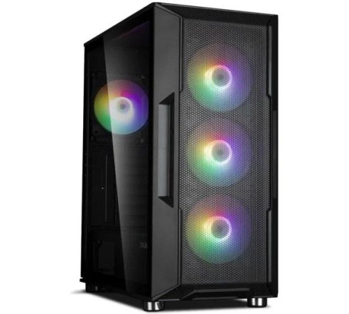 корпус ZALMAN I3 NEO BLACK, ATX, BLACK, FRONT MESH, WINDOW, 2x3.5", 3x2.5", 1xUSB2.0, 2xUSB3.0, FRONT 3x120mm FRGB, REAR 1x120mm FRGB