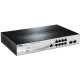 Коммутатор D-Link Управляемый L2 PoE-коммутатор, 8x1000Base-T PoE, 2x1000Base-X SFP, PoE-бюджет 78 Вт, защита от статического электричества до 6 кВ, CLI, консольный порт RJ-45