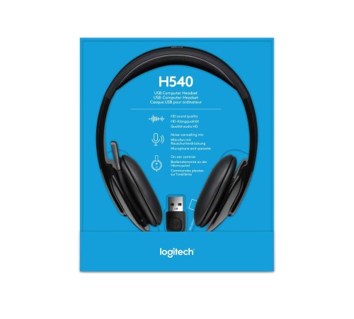 Гарнитура Logitech H540 (USB, элементы управления на наушнике, кабель 1.8м) (M/N: A-00042) Гарнитура Logitech H540 (USB, элементы управления на наушнике, кабель 1.8м) (M/N: A-00042)