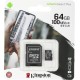 Карта памяти/ Kingston Canvas Select Plus microSDXC 64Gb Class 10 Flash U1 V10 R/W 100/85 MB/s with adapter