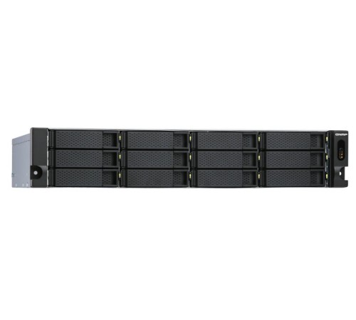 Полка расширения сетевого хранилища без дисков/ SMB QNAP TL-R1200S-RP SATA 6GB/s JBOD storage enclosure, 12-tray 3,5"/2,5" w/o HDD, 3 x SFF-8088, 2 PSU. Rackmount. W/o rail kit RAIL-B02