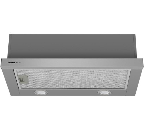 ВЫТЯЖКА HOMSair Flat 50 Inox/ встраиваемая, кнопочное управление, 2 скорости, 520 м3/ч, до 20 м2, 45 дБ, угольный фильтр CF110 - 1 шт, ШхВхД: 500х176х280 мм, нерж. сталь