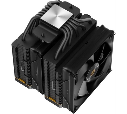 Кулер для процессора Ocypus Iota A62 BK, 2x120mm FAN, Display Panel, 6 HEAT PIPES, 4-PIN PWM, 500-2000 RPM, 29DBA, FDB, LGA115X/1200/1700/18XX, AM4/AM5