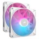 Кулер для корпуса/ Case Cooler Corsair iCUE LINK RX140 RGB (140x140x25mm, 4-pin PWM, RGB, 94.7CFM, 36dBA, 1700RPM, White, 2pcs)