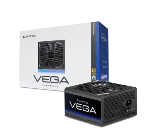 Блок питания Chieftec Vega PPG-850-S (ATX 3.1, 850W, 80 PLUS GOLD, Active PFC, 135mm fan, Gen5 PCIe) Retail Блок питания Chieftec Vega PPG-850-S (ATX 3.1, 850W, 80 PLUS GOLD, Active PFC, 135mm fan, Gen5 PCIe) Retail