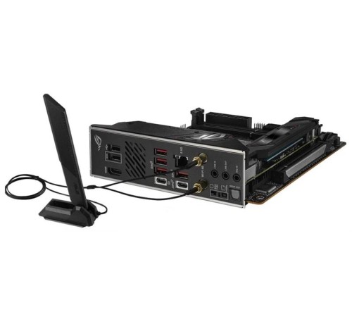 Материнская плата ASUS ROG STRIX B650E-I GAMING WIFII, AM5, B650, 2*DDR5, 2*SATA, 2*M.2, 4*USB 3.2, 2*USB 2.0, Type-C, 1*PCIx16, HDMI, mITX; 90MB1BI0-M0EAY0