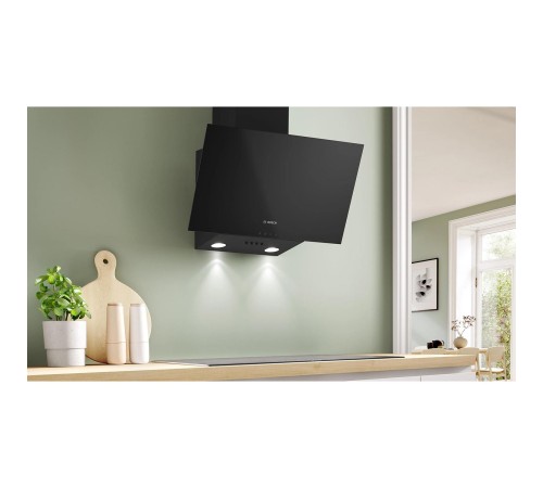 Вытяжка BOSCH Наклонная, 360 м3/ч, 60см, цвет: черный , Push buttons