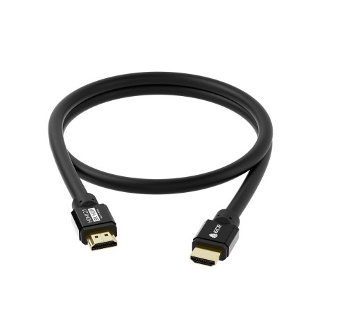 GCR Кабель 0.5m HDMI 2.1, черный, 8K 60Hz, 4K 144Hz, динамический HDR, 4:4:4, Ultra HD, 48.0 Гбит/с, 2 Х экран, армирование, GCR-55549