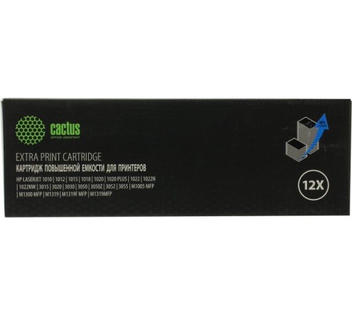 -/ Картридж лазерный Cactus CS-Q2612X-MPS Q2612X черный (3000стр.) для HP LJ 1010/1012/1015/1018/1020