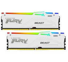Память оперативная/ Kingston 32GB 5600MT/s DDR5 CL40 DIMM (Kit of 2) FURY Beast White RGB XMP