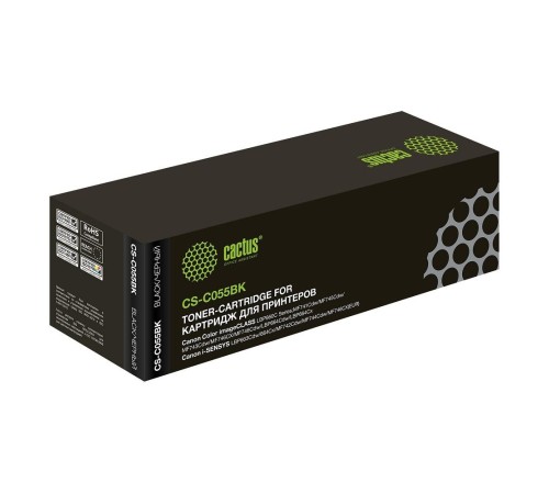 -/ Картридж лазерный Cactus CS-C055BK 055 BK черный (2300стр.) для Canon LBP663Cdw, LBP664Cx, MF746Cx,