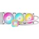 Система жидкостного охлаждения/ Water Cooling System Corsair iCUE H150i ELITE CAPELLIX XT (360mm, White, RGB/ Fans: 3x120mm, 65.57CFM, 37dBA, 2100RPM/Rad thickness 27mm/ S: 1851, 1700, 1200, 115X, AM5, AM4)