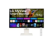 Монитор LG LCD 32SR85U-W/ LG MyView 32SR85U-W 31.5'' 4K UHD Smart Monitor, IPS, 400cd/m2, 16:9, 5мс (GtG), 60Hz, 178/178, speakers 5Wx2, webcamera, внешний БП, USB Type-C(90W), 2xHDMI, USB, VESA 100x100 mm, HAS, webOS