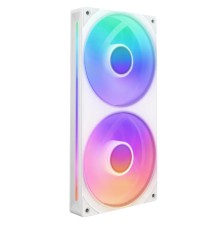 Кулер для корпуса ПК/ Case Cooler NZXT F240 RGB Core (120x120x25mm, 4-pin PWM, RGB, 75.12CFM, 30dBA, 2400RPM, White, Single-Frame RGB Fan Unit)