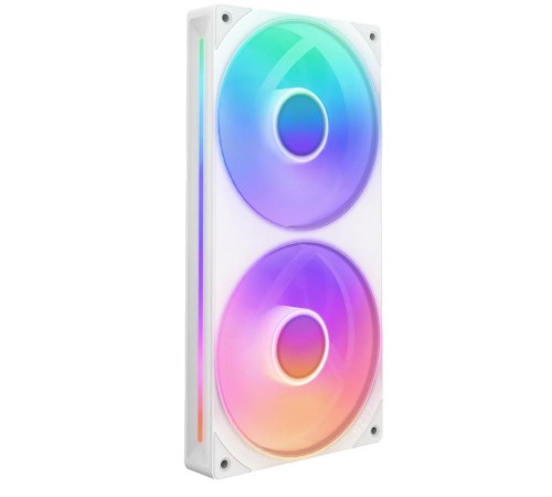 Кулер для корпуса ПК/ Case Cooler NZXT F240 RGB Core (120x120x25mm, 4-pin PWM, RGB, 75.12CFM, 30dBA, 2400RPM, White, Single-Frame RGB Fan Unit)