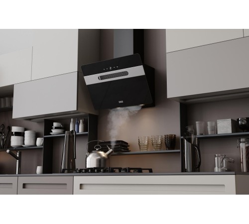 Вытяжка Franke/ Best, Вытяжка наклонная STERLING 60 BK, 60 см, 1400 м3/ч, сенсорное управление, LED освещение, 69 дБ, Угольный фильтр Ф-10 (опция), цвет черный
