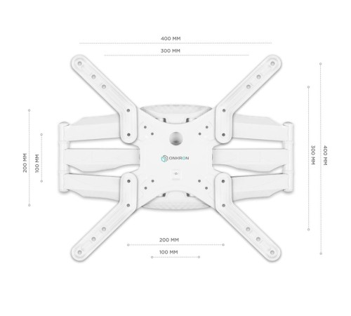 ONKRON кронштейн для телевизора 37"-70" наклонно-поворотный, белый M5 ONKRON кронштейн для телевизора 37"-70" наклонно-поворотный, белый M5