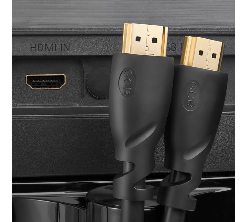 GCR Кабель 10.0m HDMI 1.4, 30/30 AWG, позолоченные контакты, FullHD, Ethernet 10.2 Гбит/с, 3D, 4K, экран, GCR-53617
