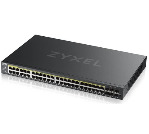Коммутатор L2 коммутатор PoE+ Zyxel NebulaFlex Pro GS2220-50HP, rack 19", 44xGE PoE+, 4xCombo (SFP/RJ-45 PoE+), 2xSFP, бюджет PoE 375 Вт