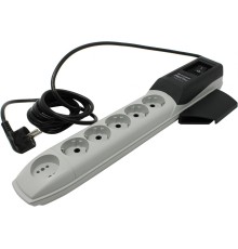 Сетевой фильтр Pilot Pro GP 6 розеток (5 евро + 1Gadget Parking) 3 м, автомат защиты/ Surge protector Pilot PRO GP 6 outlets (5 euro + 1 without ground) 10A / 2.2kVt, 3m, automatic circuit-breaker