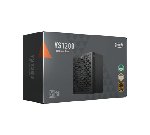 Блок питания ПК/ Power Supply PCCooler, 1200W 80+ Gold (ATX, 3.1, Full modular, 1x24(20+4)pin 610mm, 2xCPU 8(4+4)pin 700mm,  3xPCIe*2 8(6+2)pin 750mm, 1x12V(2x6) 12+4pin 500mm, 2xSATA*3+MOLEX4pin*1 450+120+120+150mm , Active, 135x135mm, 160x150x86mm, APFC