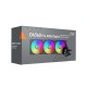 Система охлаждения/ Water Cooling System PCCooler DA360 Pro ARGB Digital BK (300W, 360mm, LED temp., Black, ARGB/ Fans: 3x120mm, 75.8CFM, 33.7dBA, 2200RPM/ Pump height 57mm, 28dBA, 3000RPM, Rad thickness 27mm/ S: 1851, 1700, 1200, 20XX, 115X, AM5, AM4)