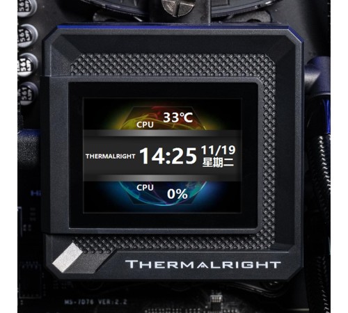 Водяное охлаждение для процессора/ Water Cooling System Thermalright Frozen Warframe SE 240 ARGB Black  (240mm, LED temp., Black, ARGB/ Fans: 2x120mm, 70.84CFM, 29.8dBA, 2000RPM/ Pump height 59mm, Rad thickness 27mm/ S: 1851, 1700, 1200, 115X, AM5, AM4)