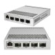Коммутатор/ CRS305-1G-4S+IN Cloud Router Switch Five-port desktop switch with one Gigabit Ethernet port and four SFP+ 10Gbps ports