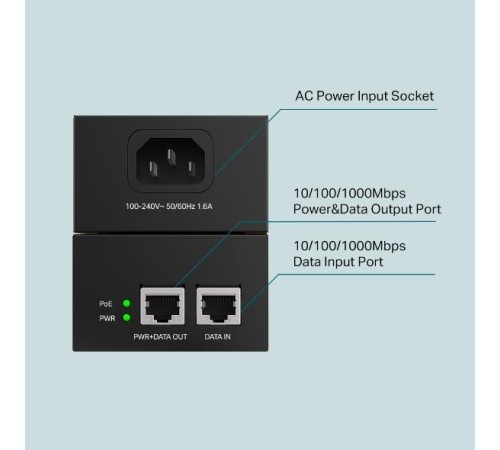 PoE  инжектор TP-Link POE170S, PoE++ Injector Adapter