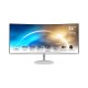 Монитор MSI PRO MP341CQW 34" 21:9 UWQHD(3440x1440) VA Curve1500R,1ms(MPRT),3000:1,100M:1,300nit,178/178,2xHDMI 2.0,DP 1.2,Tilt,Speaker,VESA,100Hz,White,1y war-ty