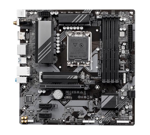 Материнская плата GIGABYTE B760M DS3H AX, LGA1700, B760, 4*DDR5, 4*SATA, 2*M.2, 3*USB 3.2, 2*USB 2.0, Type-C, 1*PCIx16, 2*PCIx1, HDMI+2*DP, mATX