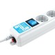 Фильтр-удлинитель Power Cube PRO, 5,0 м, LC контур, 16А/3,5кВт/ Surge protector Power Cube Pro 5,0 m, LC circuit, 6 outlets (white) 16A / 3,5kVt