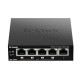 Коммутатор D-Link Неуправляемый PoE-коммутатор, 5x100Base-TX (4x100Base-TX PoE), PoE-бюджет 60 Вт, корпус металл