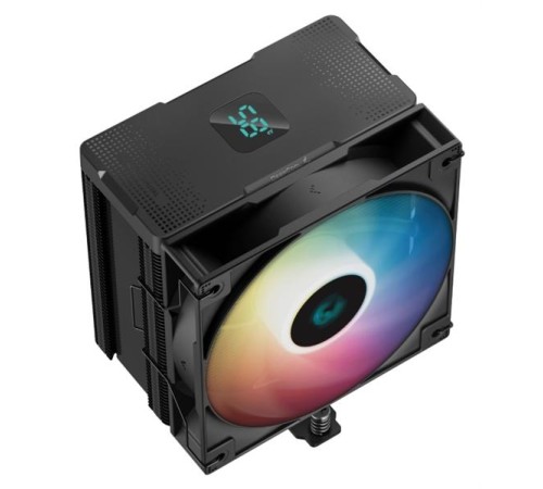 Кулер для процессора DEEPCOOL AG500 DIGITAL ARGB LGA1700/1200/115X/AM5/AM4 (9шт/кор, TDP 240W, PWM, ARGB Fan 120mm, 5 тепл. трубок) RET (R-AG500-BKADMN-G-1)