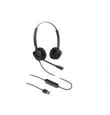 Гарнитура для IP телефонов Fanvil HT302-U Fanvil, USB Headset, Leather cushions, 260° bendable boom arm, Dual Color LED Indicator, Supports ENC technology Noise Cancellation, USB Headset, Dual Headset