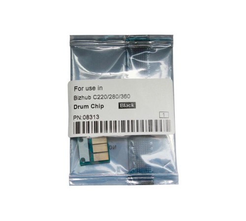 Чипы Чип драм-юнита для KONICA MINOLTA Bizhub C220/C280/C360 (CET) Black, (WW), 120000 стр., CET8313 Чипы Чип драм-юнита для KONICA MINOLTA Bizhub C220/C280/C360 (CET) Black, (WW), 120000 стр., CET8313