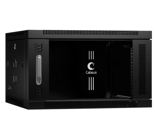 Cabeus SH-05F-6U60/35-BK Шкаф телекоммуникационный настенный 19" 6U 600x350x368mm (ШхГхВ) дверь стекло, цвет черный (RAL 9004) Cabeus SH-05F-6U60/35-BK Шкаф телекоммуникационный настенный 19" 6U 600x350x368mm (ШхГхВ) дверь стекло, цвет черный (RAL 9004)