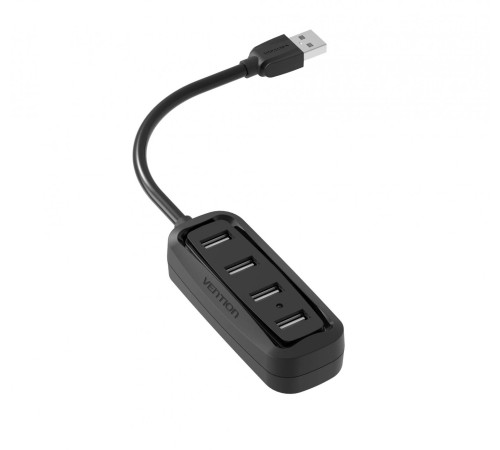 Концентратор Vention USB 2.0 на 4 порта Черный - 1м. Концентратор Vention USB 2.0 на 4 порта Черный - 1м.