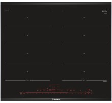 Встраиваемая индукционная панель BOSCH Индукционная,  Home Connect Serie 8, cтеклокерамика, черная, ширина 60см, 4 индукционных зоны нагрева, FlexInduction, сенсорное управление DirectSelect, функции HomeConnect, таймер, индикация остаточного тепла, блоки