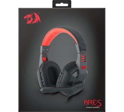 Redragon Игровая гарнитура Ares красный + черный, кабель 2 м Redragon Игровая гарнитура Ares красный + черный, кабель 2 м