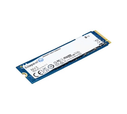 Твердотельный накопитель/ Kingston SSD NV3, 2000GB, M.2(22x80mm), NVMe, PCIe 4.0 x4, 3D TLC, R/W 6000/5000MB/s, TBW 640, DWPD 0.3 (60 мес) Твердотельный накопитель/ Kingston SSD NV3, 2000GB, M.2(22x80mm), NVMe, PCIe 4.0 x4, 3D TLC, R/W 6000/5000MB/s, TBW 640, DWPD 0.3 (60 мес)