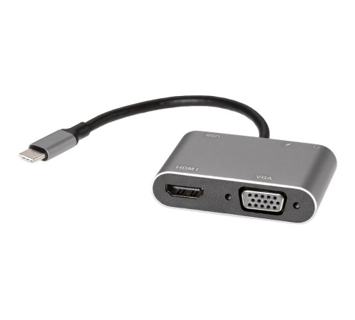 Адаптер/ Адаптер USB Type-Cm-->VGA, HDMI 4k*30Hz, USB3.0, PD, Audio, iOpen (Aopen/Qust)<ACU4511> Адаптер/ Адаптер USB Type-Cm-->VGA, HDMI 4k*30Hz, USB3.0, PD, Audio, iOpen (Aopen/Qust)<ACU4511>