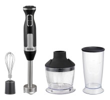 Блендер погружной KORTING/ Блендер погружной KORTING, кнопочное управление, 20 скоростей, 3 насадки, объем чаши 800 мл, турборежим, защита от перегрева/перегрузки, материал корпуса металл/пластик, мощность 1400 Вт, цвет черный