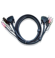 Кабель ATEN CABLE DVI-D/USBA/SP.MC-DVI-D/USB B/SP/MC, 3m