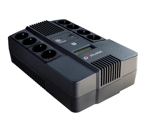 ИБП Ермак Линейно-интерактивный 600 ВА/360 Вт, 8xSchuko, LED, USB, ШхГхВ 345х200х100мм., вес 4.4кг.